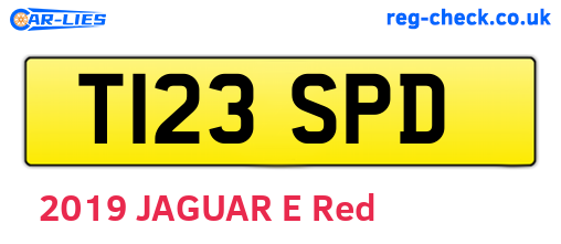 T123SPD are the vehicle registration plates.