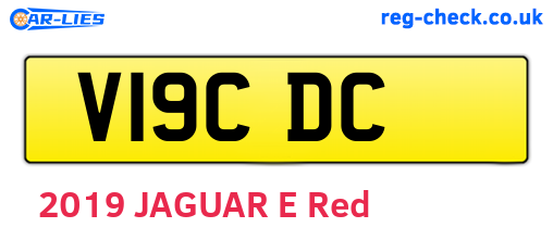 V19CDC are the vehicle registration plates.