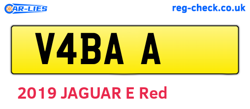 V4BAA are the vehicle registration plates.