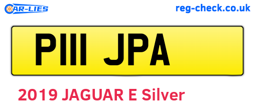 P111JPA are the vehicle registration plates.