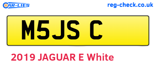 M5JSC are the vehicle registration plates.