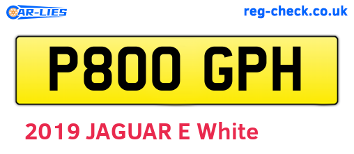 P800GPH are the vehicle registration plates.