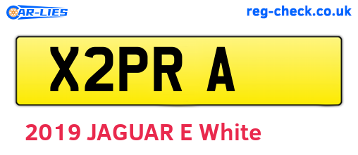 X2PRA are the vehicle registration plates.