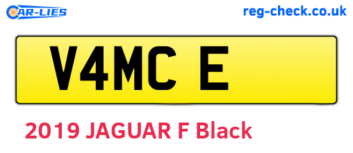 V4MCE are the vehicle registration plates.
