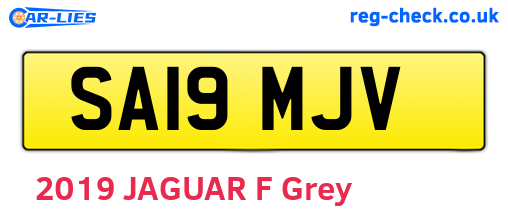 SA19MJV are the vehicle registration plates.