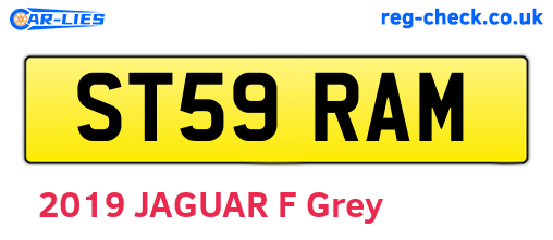 ST59RAM are the vehicle registration plates.