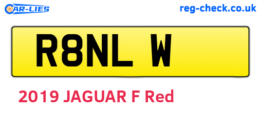 R8NLW are the vehicle registration plates.