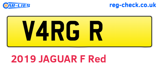 V4RGR are the vehicle registration plates.