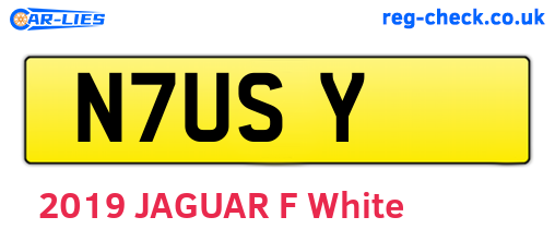 N7USY are the vehicle registration plates.