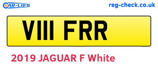 V111FRR are the vehicle registration plates.