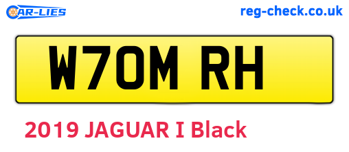W70MRH are the vehicle registration plates.