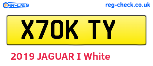X70KTY are the vehicle registration plates.