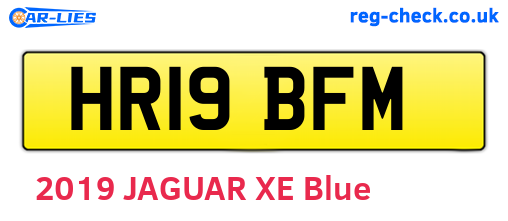 HR19BFM are the vehicle registration plates.