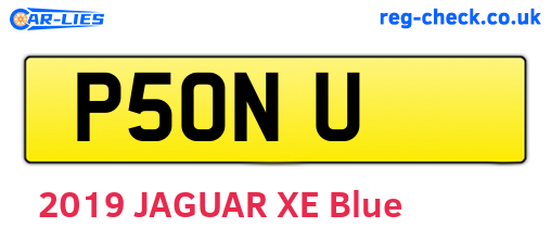 P5ONU are the vehicle registration plates.