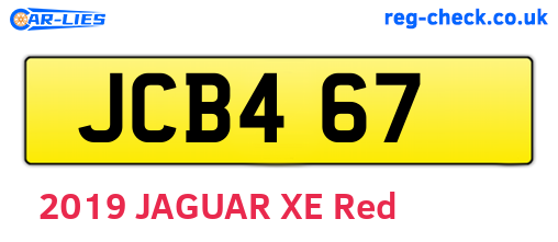 JCB467 are the vehicle registration plates.
