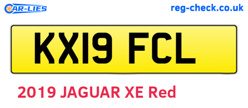 KX19FCL are the vehicle registration plates.