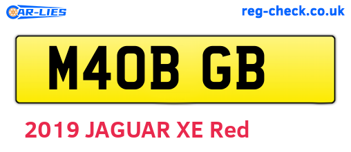 M40BGB are the vehicle registration plates.