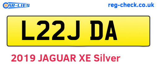 L22JDA are the vehicle registration plates.