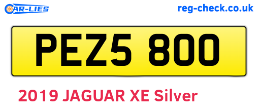 PEZ5800 are the vehicle registration plates.