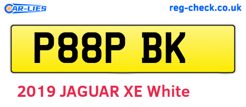 P88PBK are the vehicle registration plates.
