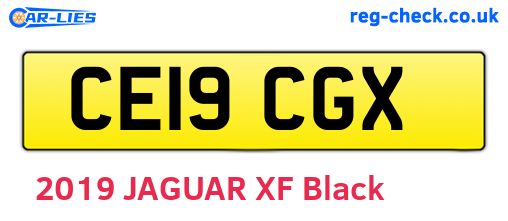 CE19CGX are the vehicle registration plates.