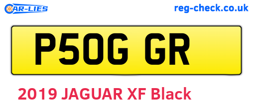 P50GGR are the vehicle registration plates.