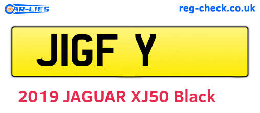 J1GFY are the vehicle registration plates.