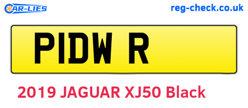 P1DWR are the vehicle registration plates.