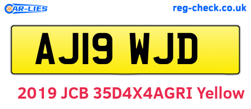AJ19WJD are the vehicle registration plates.