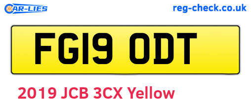 FG19ODT are the vehicle registration plates.