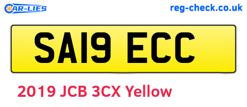 SA19ECC are the vehicle registration plates.
