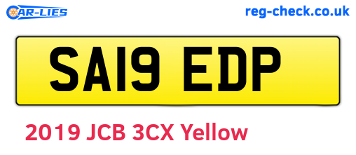 SA19EDP are the vehicle registration plates.