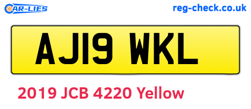AJ19WKL are the vehicle registration plates.