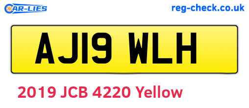 AJ19WLH are the vehicle registration plates.