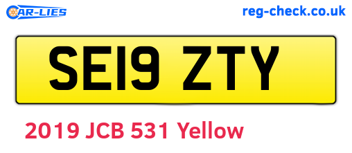 SE19ZTY are the vehicle registration plates.