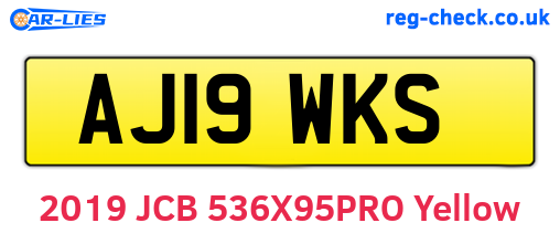 AJ19WKS are the vehicle registration plates.