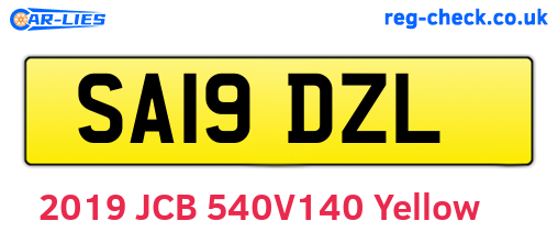 SA19DZL are the vehicle registration plates.