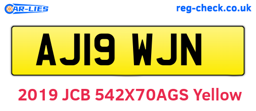 AJ19WJN are the vehicle registration plates.