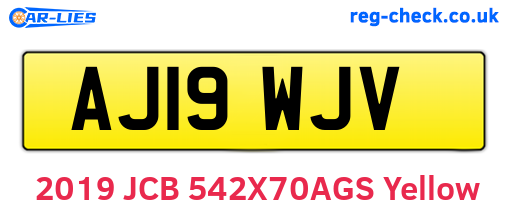AJ19WJV are the vehicle registration plates.