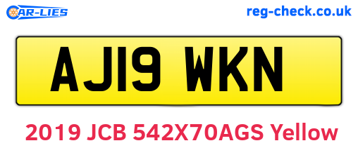 AJ19WKN are the vehicle registration plates.