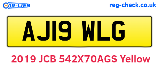 AJ19WLG are the vehicle registration plates.