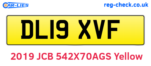 DL19XVF are the vehicle registration plates.