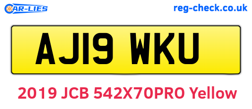 AJ19WKU are the vehicle registration plates.