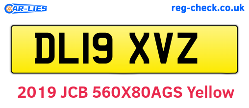 DL19XVZ are the vehicle registration plates.