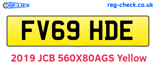 FV69HDE are the vehicle registration plates.
