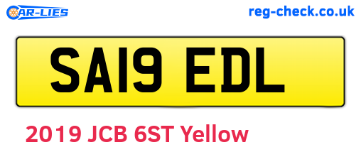 SA19EDL are the vehicle registration plates.