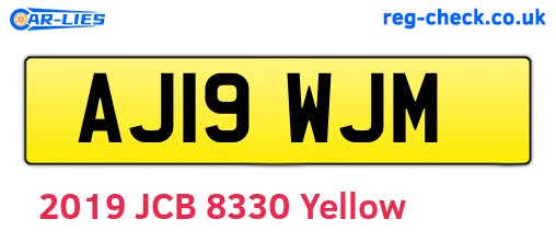 AJ19WJM are the vehicle registration plates.