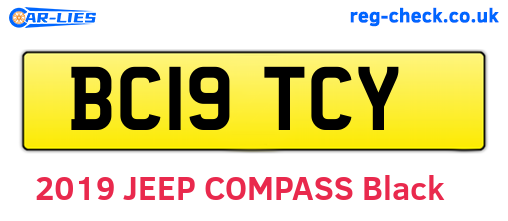 BC19TCY are the vehicle registration plates.