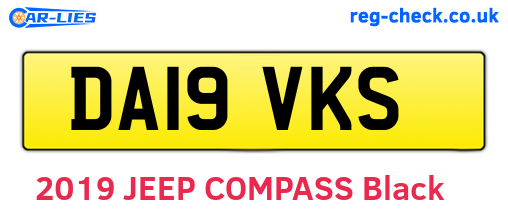 DA19VKS are the vehicle registration plates.
