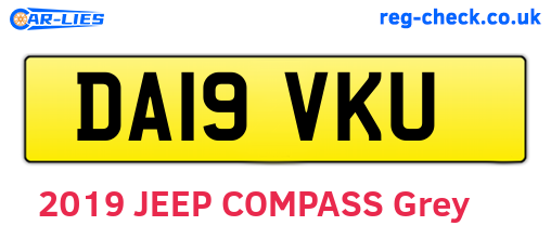 DA19VKU are the vehicle registration plates.
